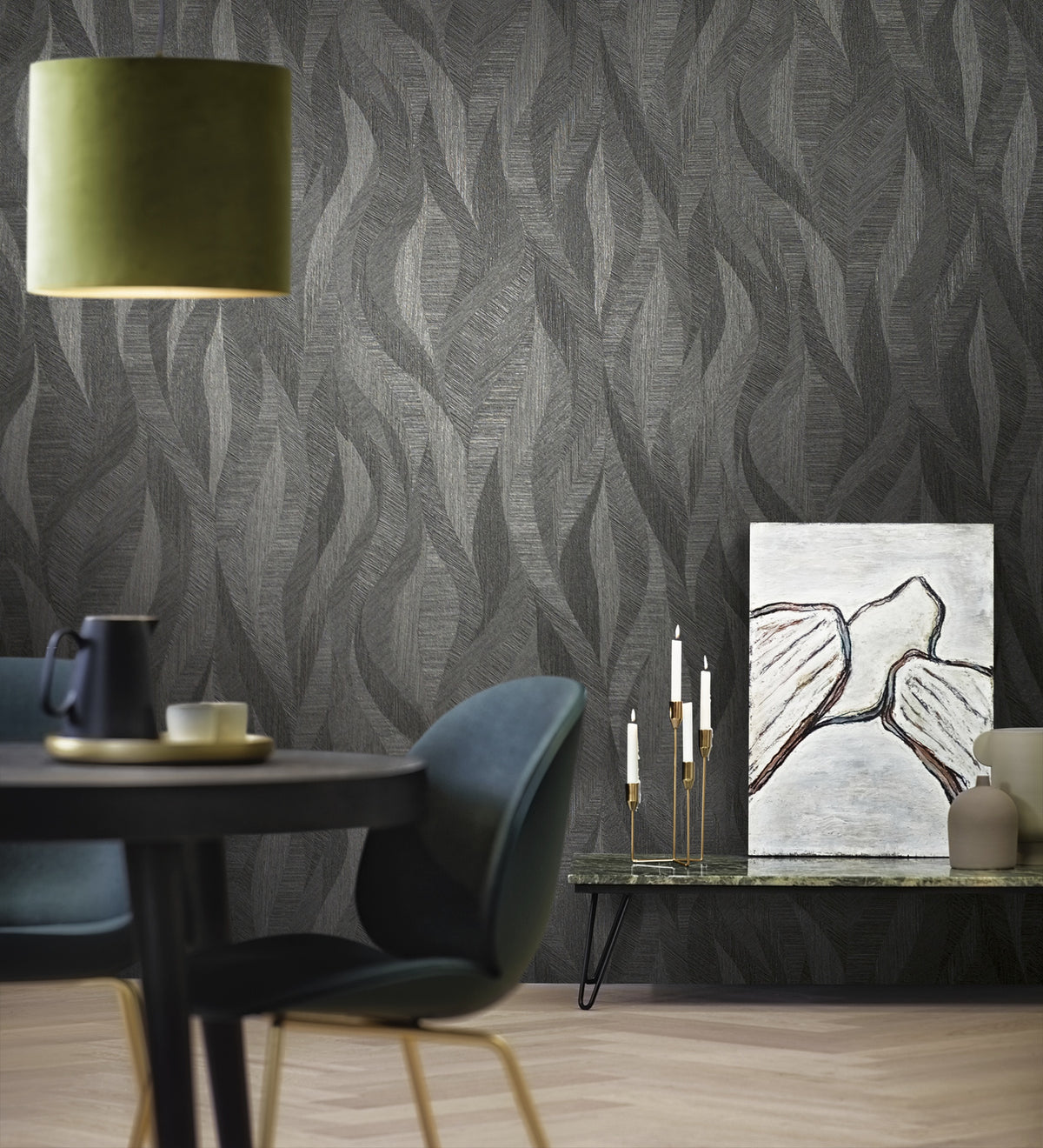 Hookedonwalls Terra Cotta Print 1 42105 behang sfeerbeeld