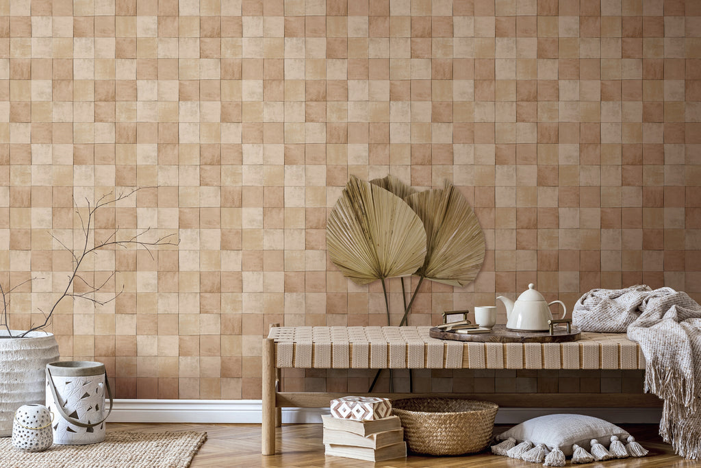 Hookedonwalls Terra Cotta Print 4 42143 behang sfeerbeeld