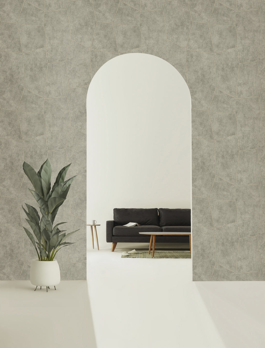 Hookedonwalls Livingstone Flagstone 53726 behang sfeerbeeld