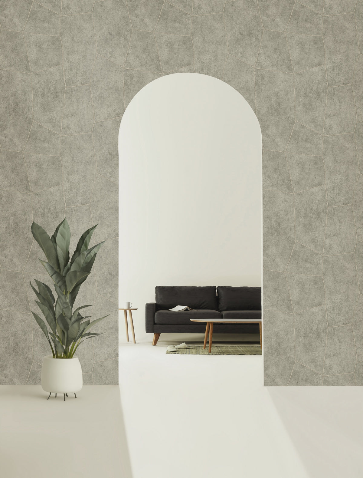 Hookedonwalls Livingstone Flagstone 53726 behang sfeerbeeld
