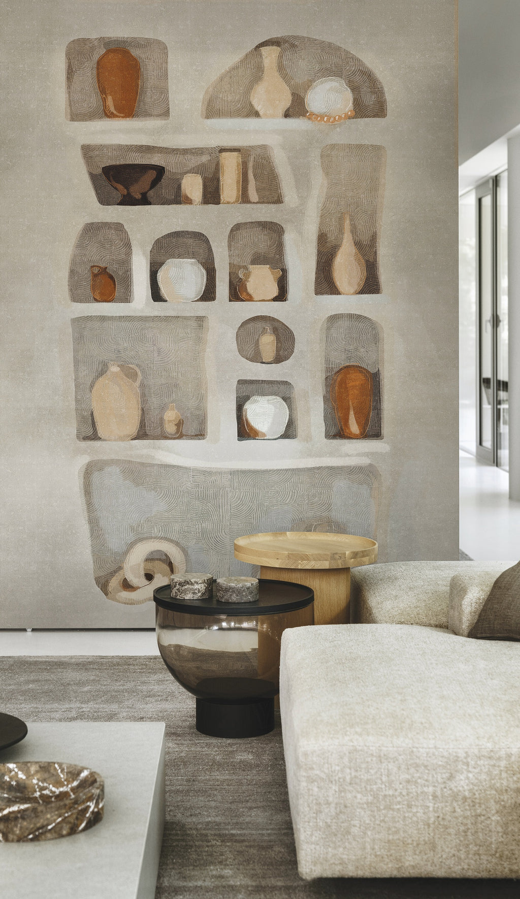 Hookedonwalls Livingstone Earthen Walls 53760 behang sfeerbeeld