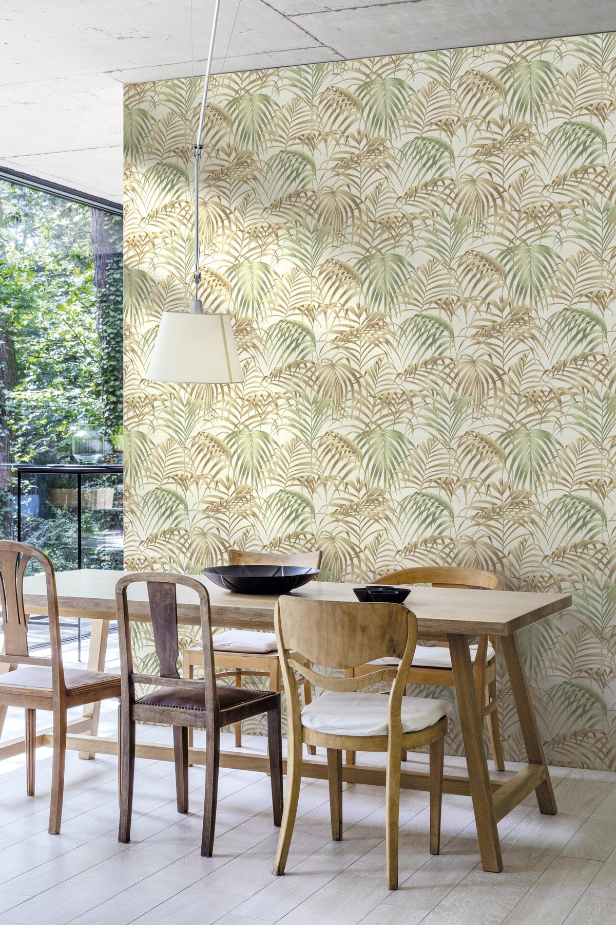 Hookedonwalls JV 602 Jaipur Fern 6813 behang sfeerbeeld