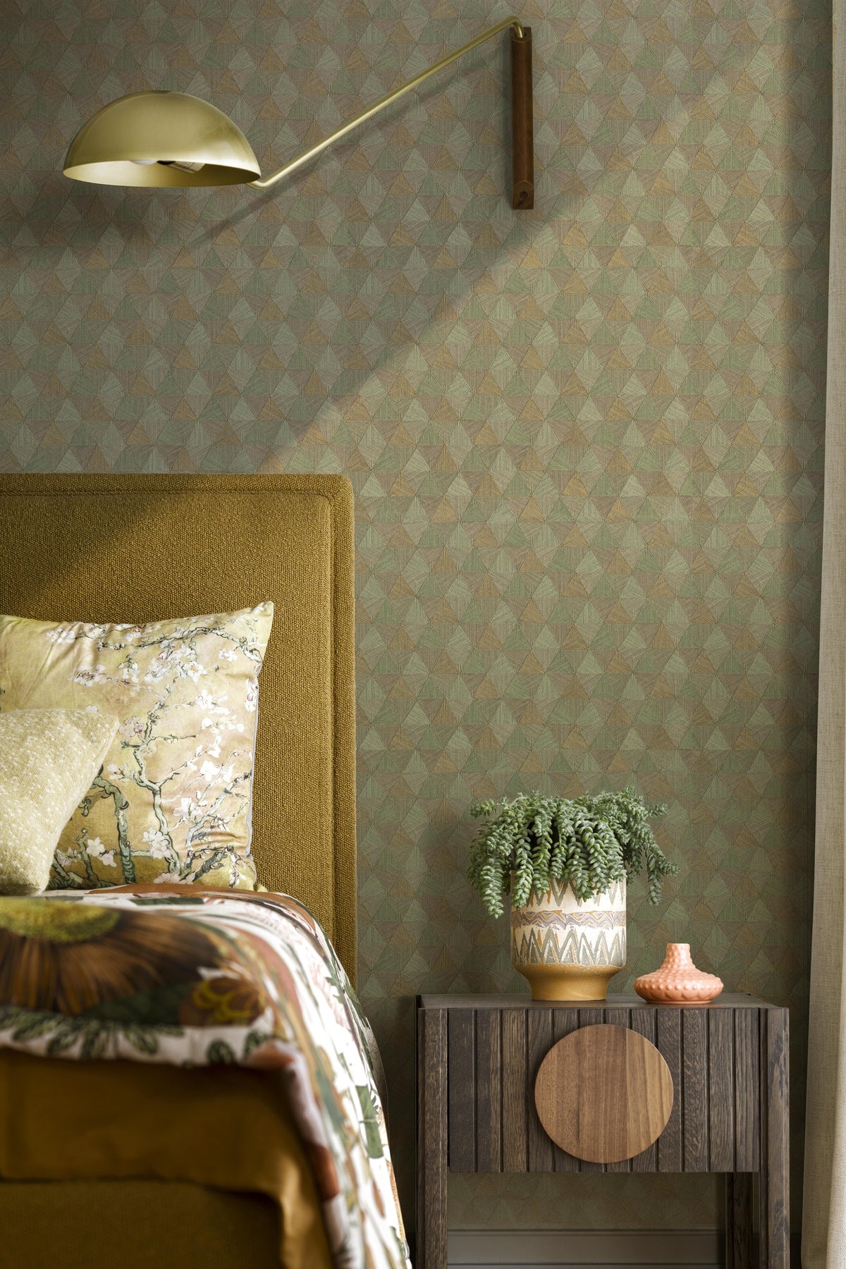 Hookedonwalls JV 602 Jaipur Triangles Tropicales 6834 behang sfeerbeeld