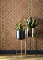 Hookedonwalls Soft Symmetry Art Deco 68650 behang sfeerbeeld