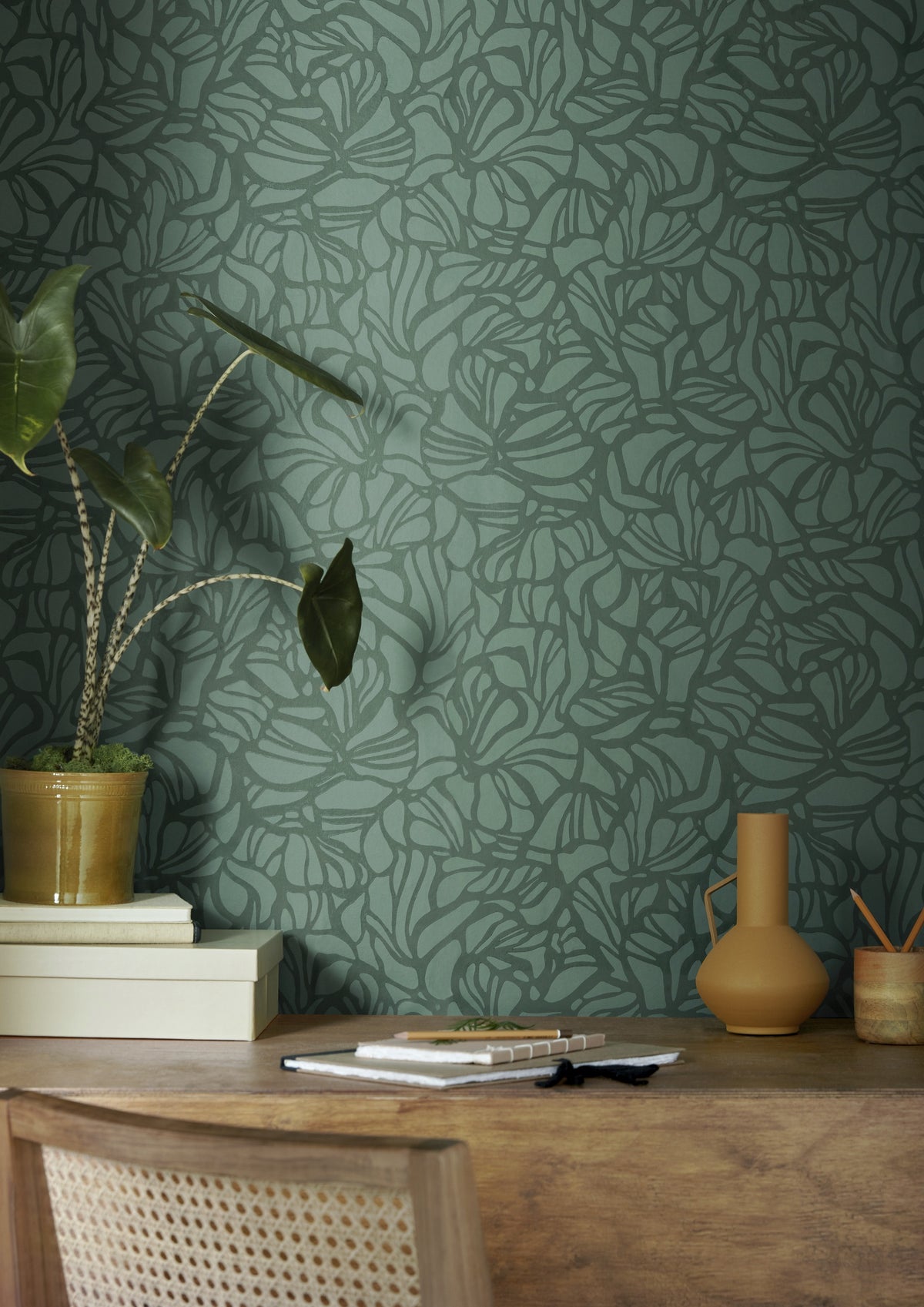 Hookedonwalls Soft Symmetry Impression 68661 behang sfeerbeeld