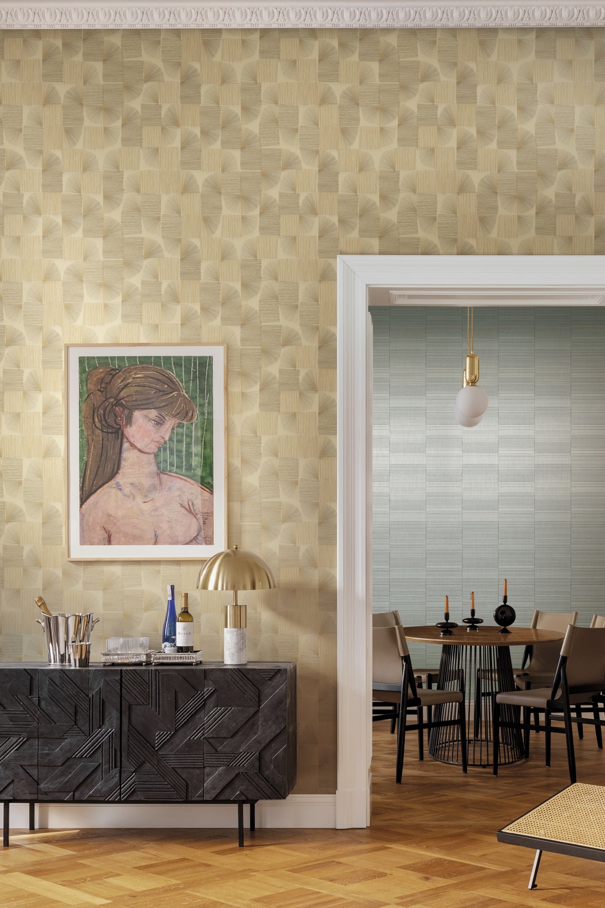 Hookedonwalls JV 904 Stardust Maiko 7544 behang sfeerbeeld