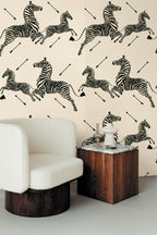 Hookedonwalls Scalamandre Zebras JV26006 behang sfeerbeeld