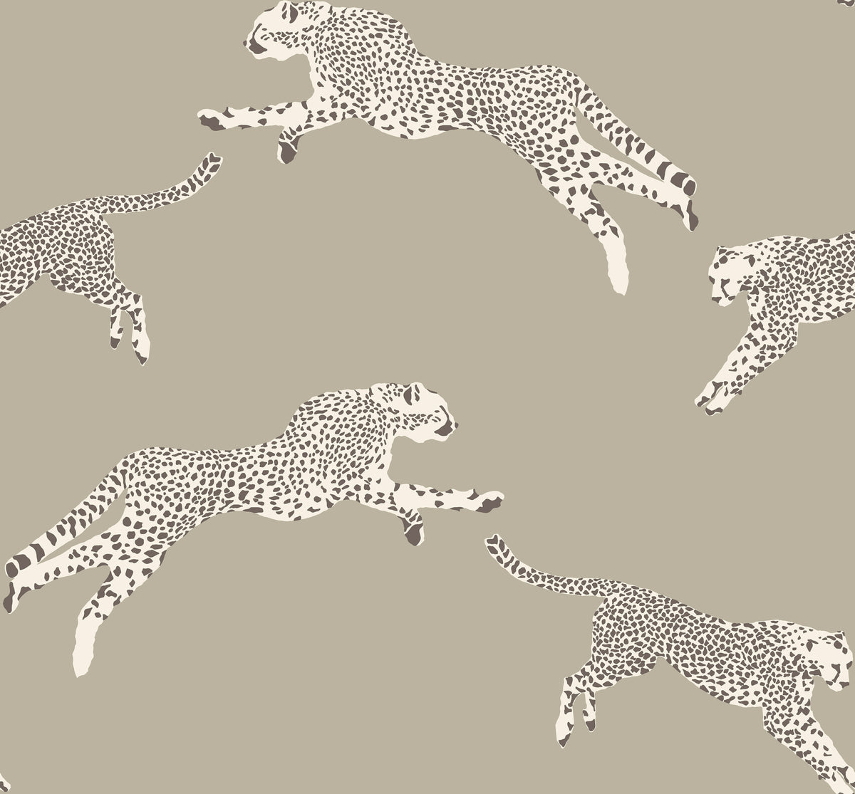 Hookedonwalls Scalamandre Leaping Cheetah JV26021 behang
