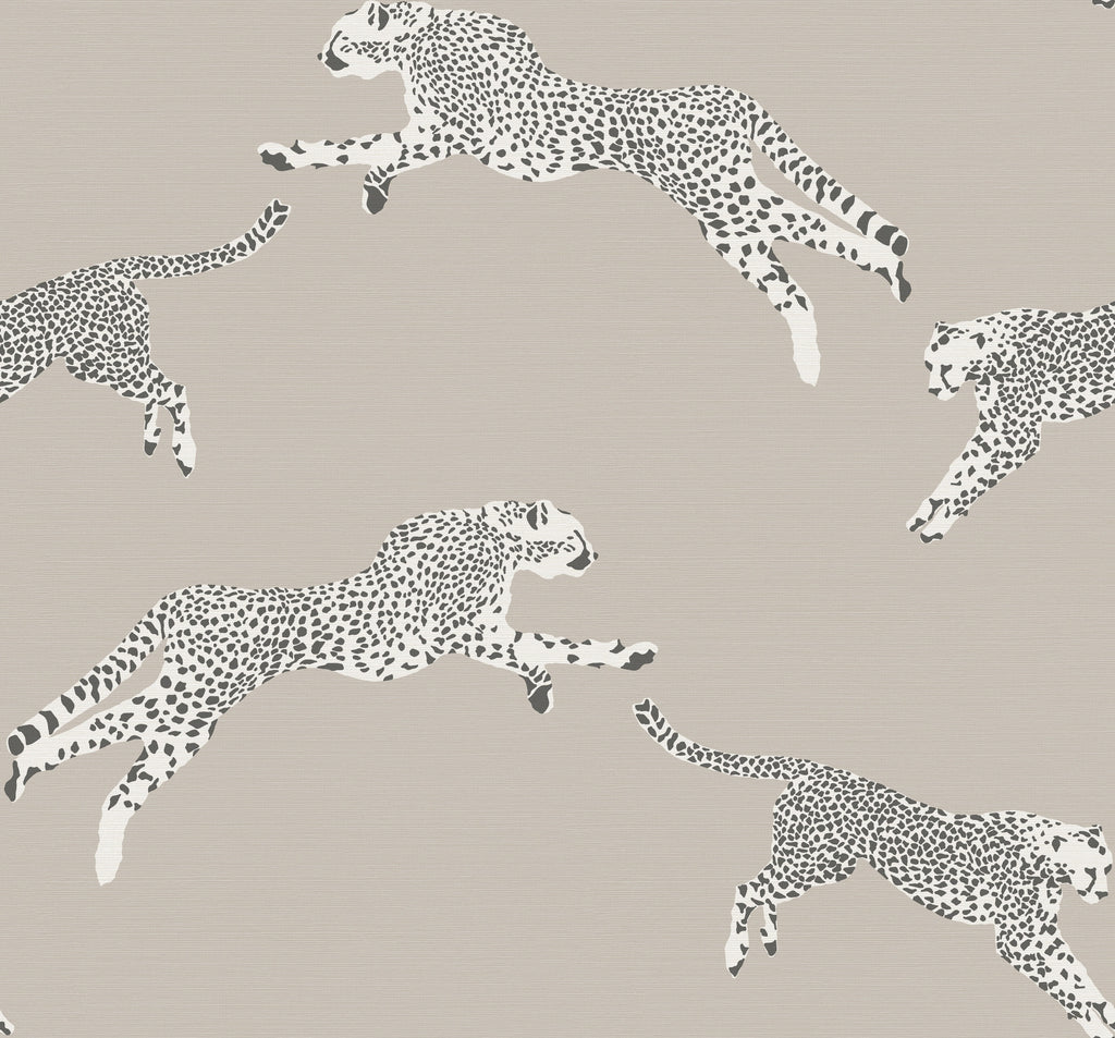 Hookedonwalls Scalamandre Leaping Cheetah JV26023 behang