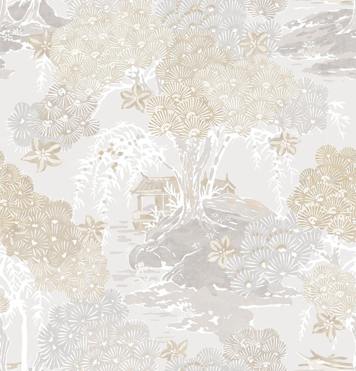 Hookedonwalls Scalamandre Sea Of Trees JV26031 behang