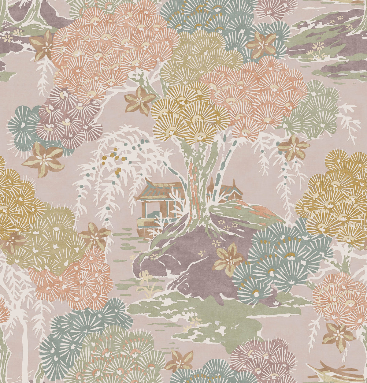 Hookedonwalls Scalamandre Sea Of Trees JV26032 behang