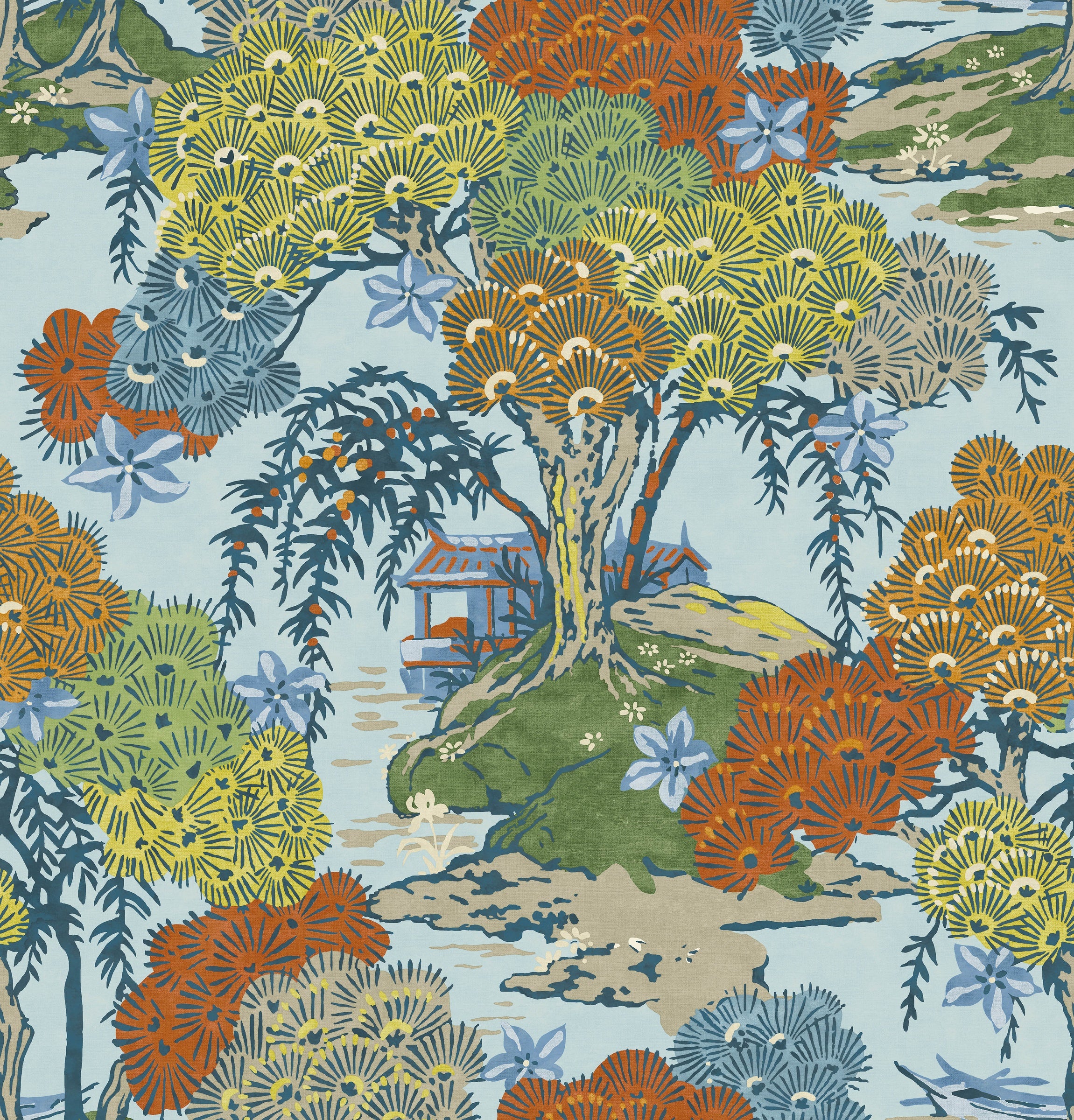 Hookedonwalls Scalamandre Sea Of Trees JV26033 behang
