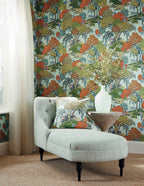 Hookedonwalls Scalamandre Sea Of Trees JV26033 behang sfeerbeeld