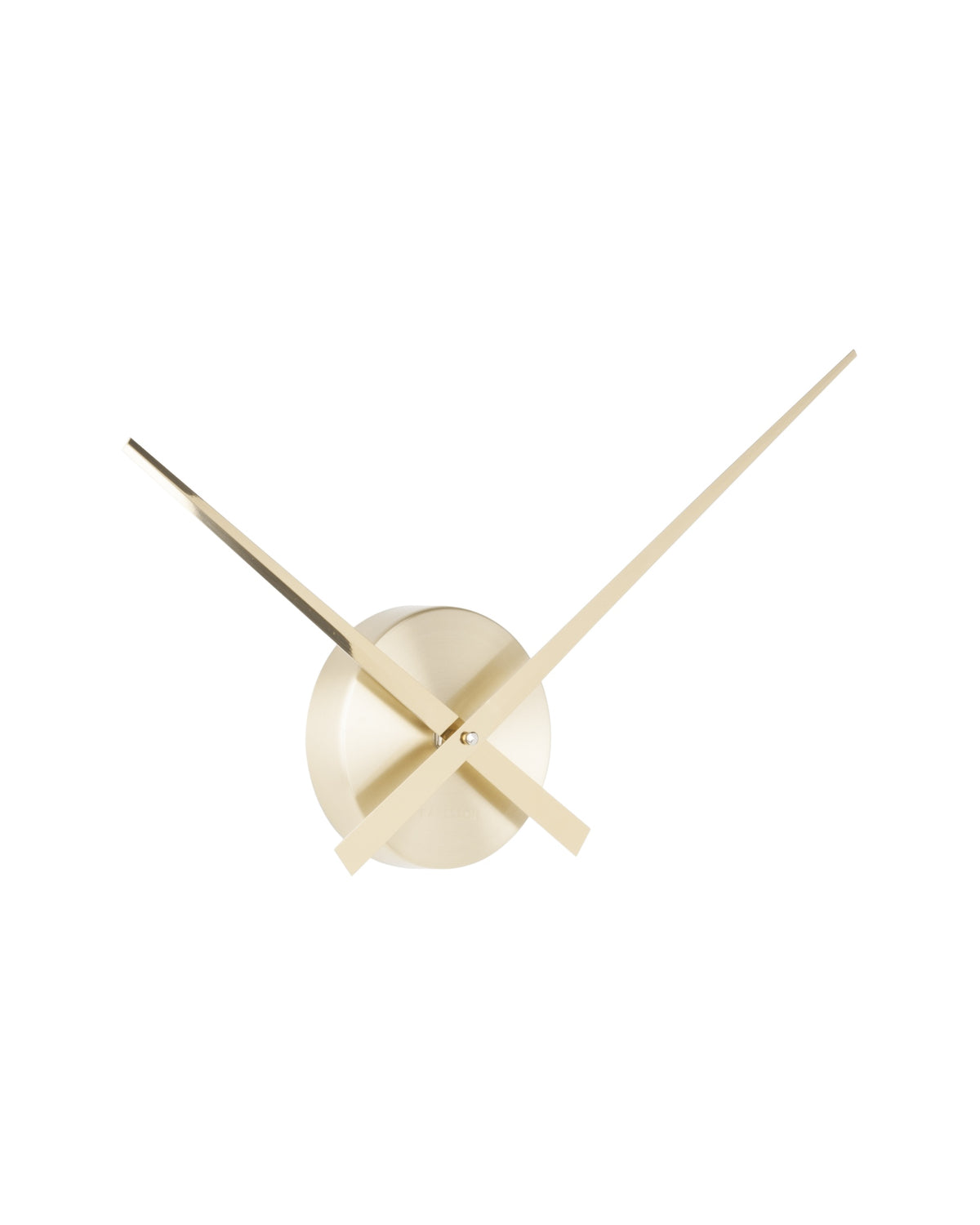 Karlsson wandklok Little Big Time Mini, goud, schuin aanzicht