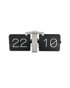 Karlsson flipklok Flip Clock No Case, zwart met chromen standaard, vooraanzicht