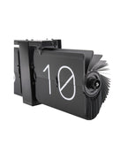 Karlsson flipklok Flip Clock No Case, mat zwart met zwarte standaard, zijaanzicht