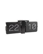 Karlsson flipklok Flip Clock No Case, mat zwart met zwarte standaard, zijaanzicht