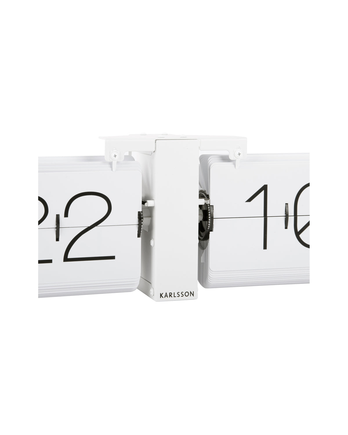 Karlsson flipklok Flip Clock No Case, mat wit met witte standaard, detail