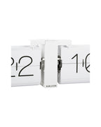 Karlsson flipklok Flip Clock No Case, mat wit met witte standaard, detail