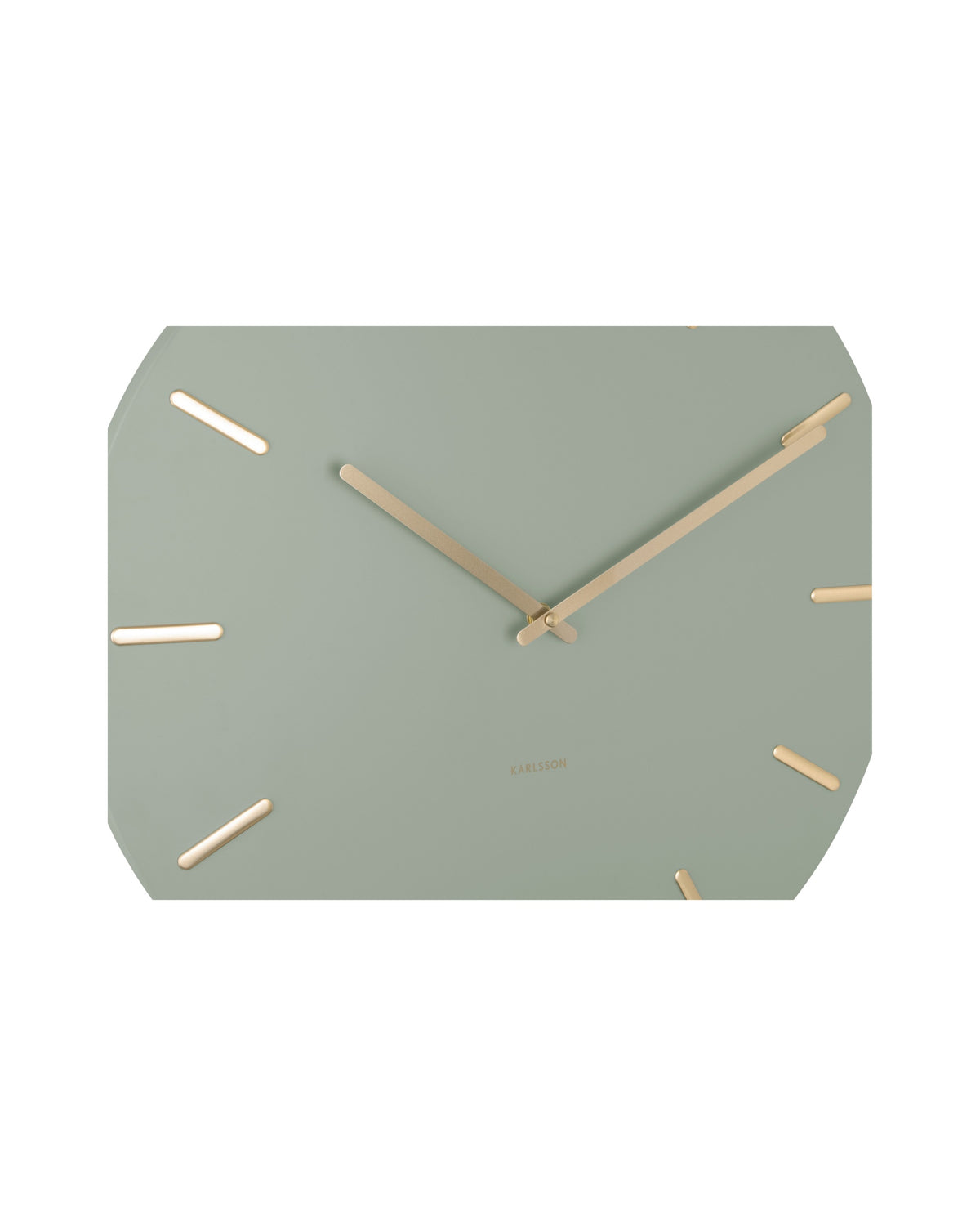 Karlsson wandklok Charm, groen, vooraanzicht