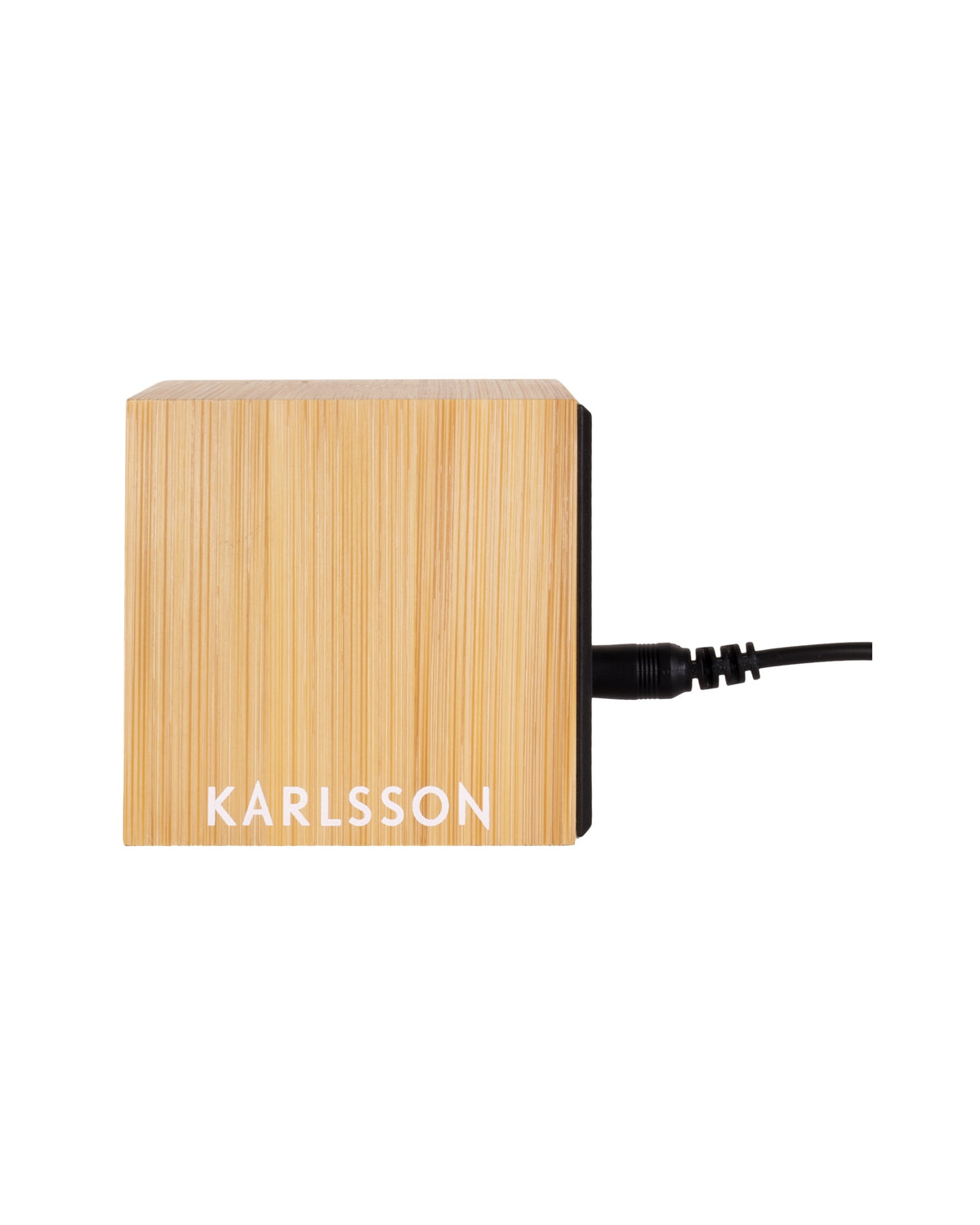 Karlsson wekker Mini Cube, bamboe, zijaanzicht