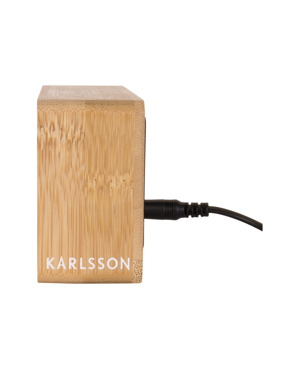 Karlsson wekker Tube, bamboe, zijaanzicht