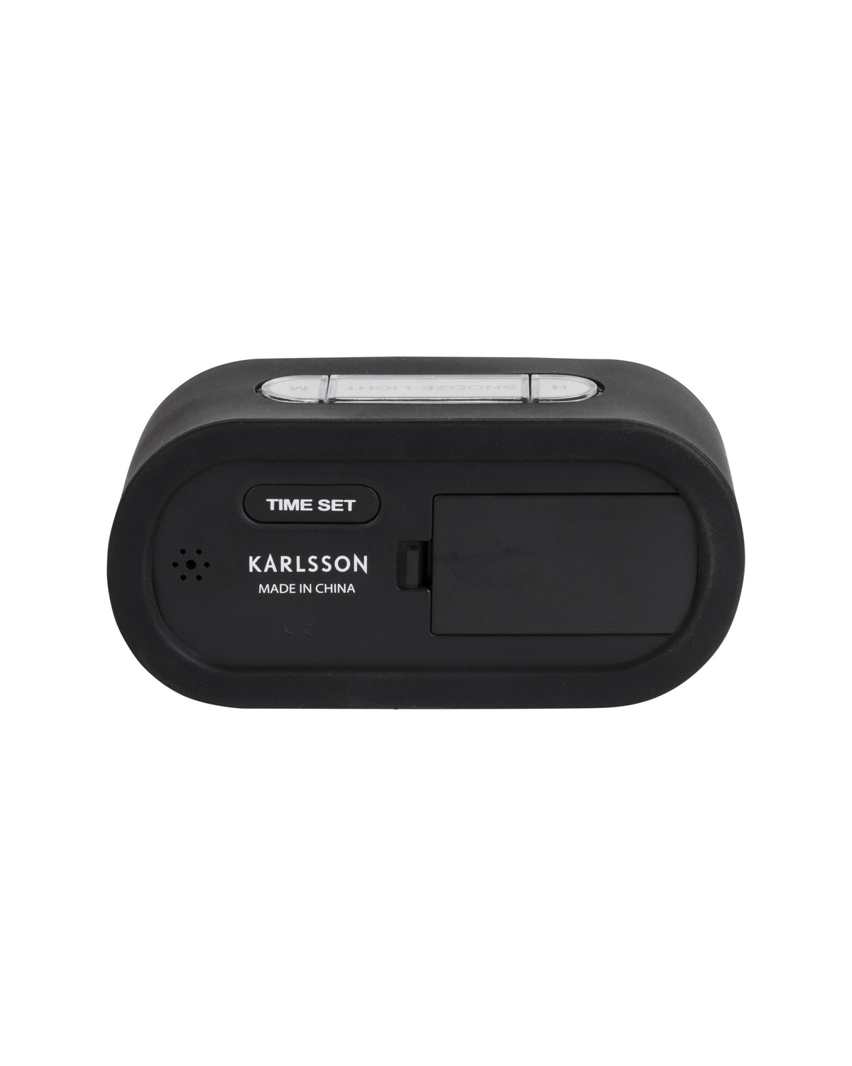 Karlsson wekker Gummy Rubberized, zwart, zijaanzicht