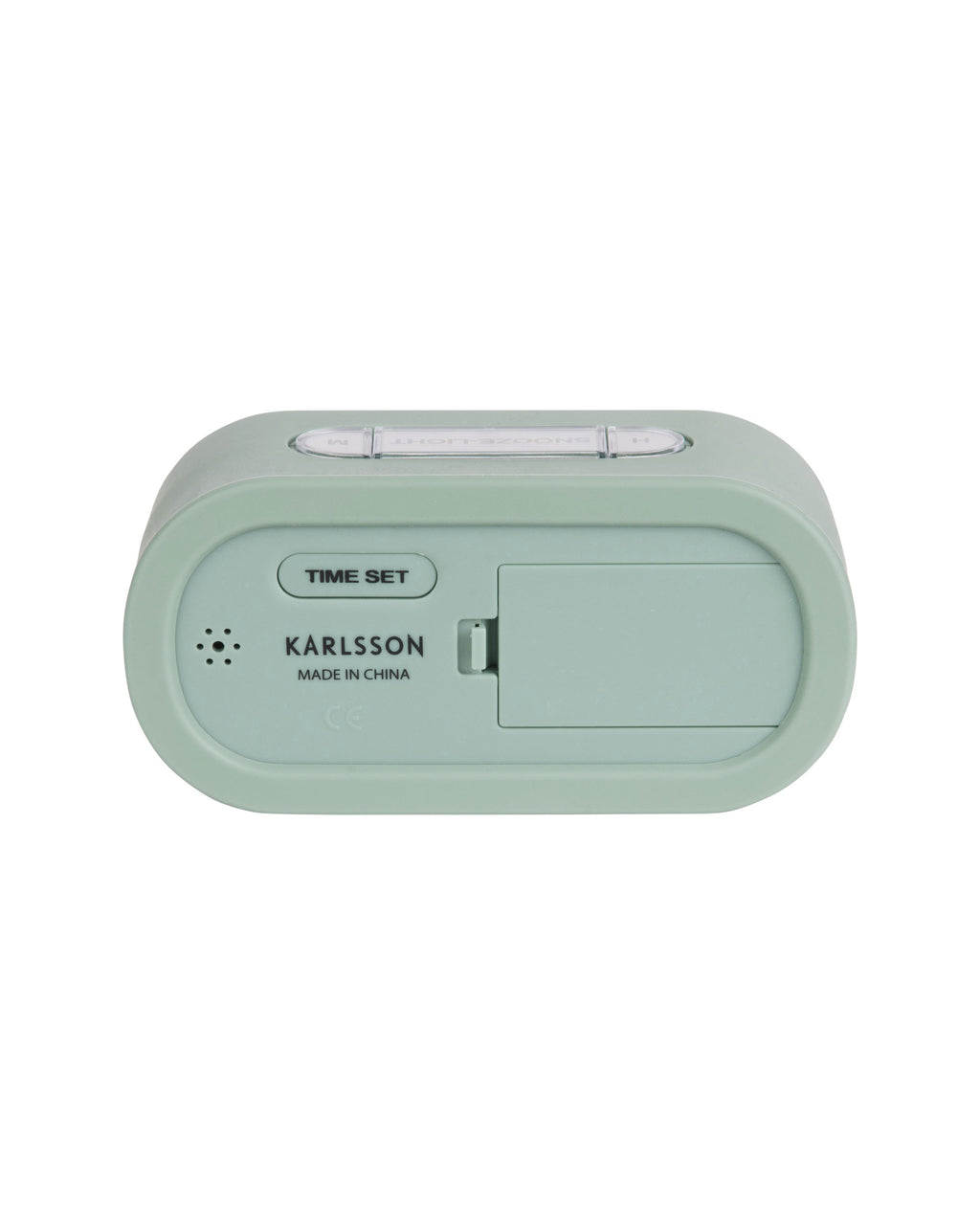 Karlsson wekker Gummy Rubberized, groen, zijaanzicht
