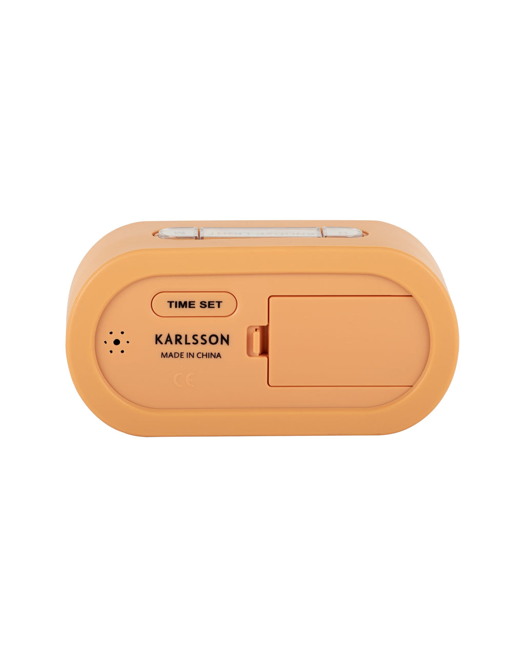 Karlsson wekker Gummy Rubberized, oranje, achterkant