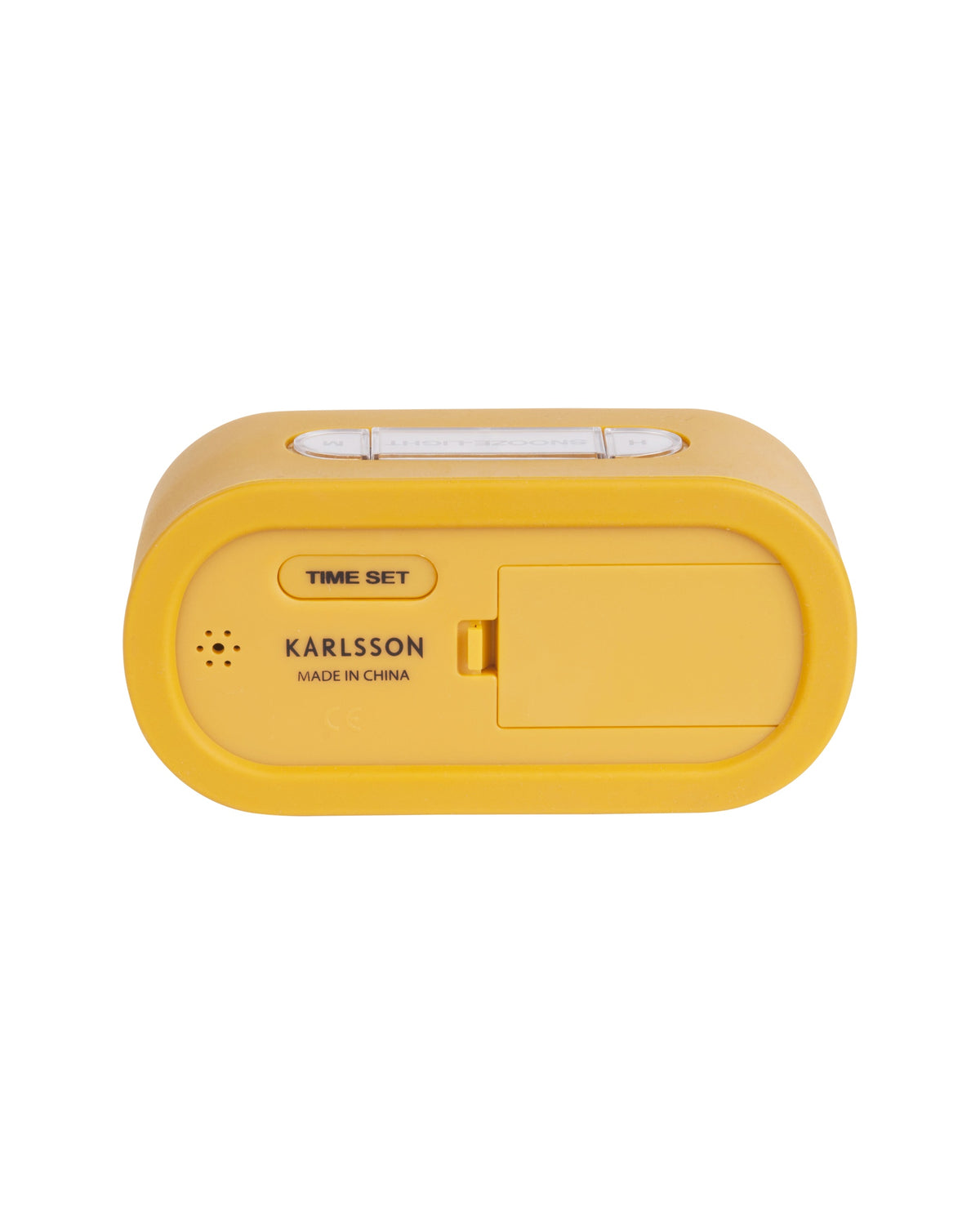 Karlsson wekker Gummy Rubberized, okergeel, zijaanzicht