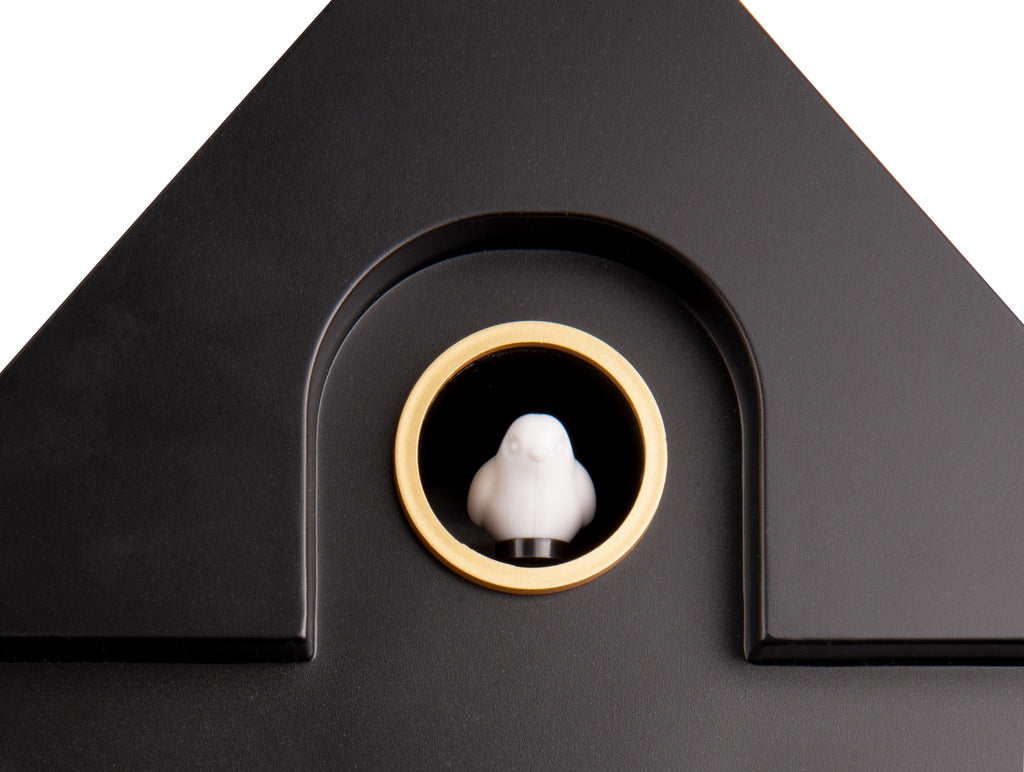 Karlsson koekoeksklok Modern Cuckoo, zwart abs, detail