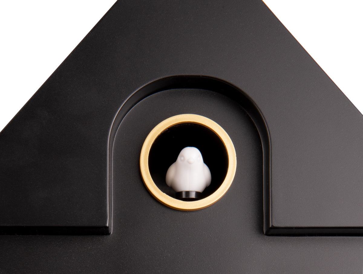 Karlsson koekoeksklok Modern Cuckoo, zwart abs, detail
