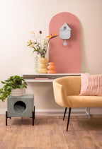 Karlsson koekoeksklok Modern Cuckoo, lichtblauw abs, sfeerfoto in interieur
