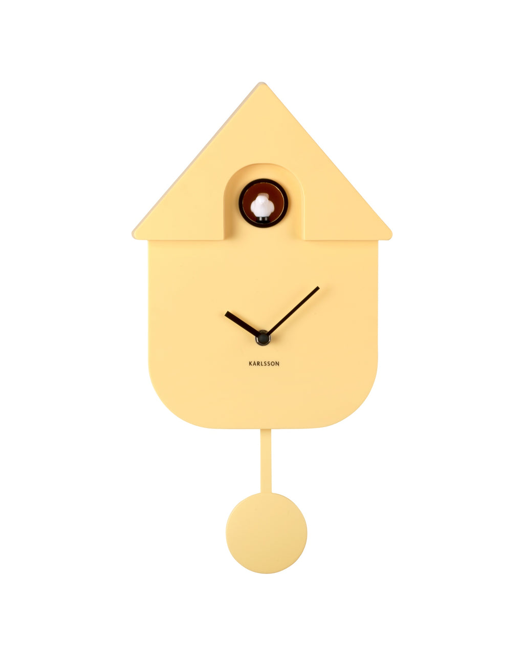 Karlsson koekoeksklok Modern Cuckoo, zachtgeel abs, vooraanzicht