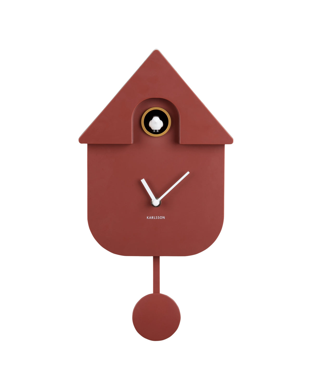 Karlsson koekoeksklok Modern Cuckoo, okerrood abs, vooraanzicht