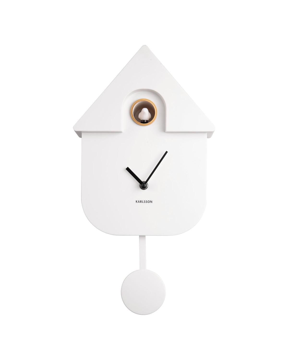 Karlsson koekoeksklok Modern Cuckoo, wit, vooraanzicht