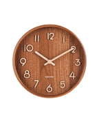 Karlsson wandklok Pure Small, donker lindehout, vooraanzicht