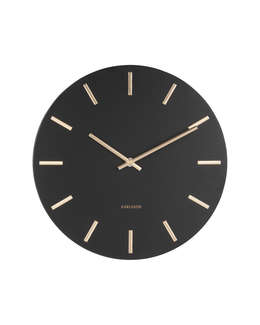 Karlsson wandklok Charm Small, zwart, vooraanzicht