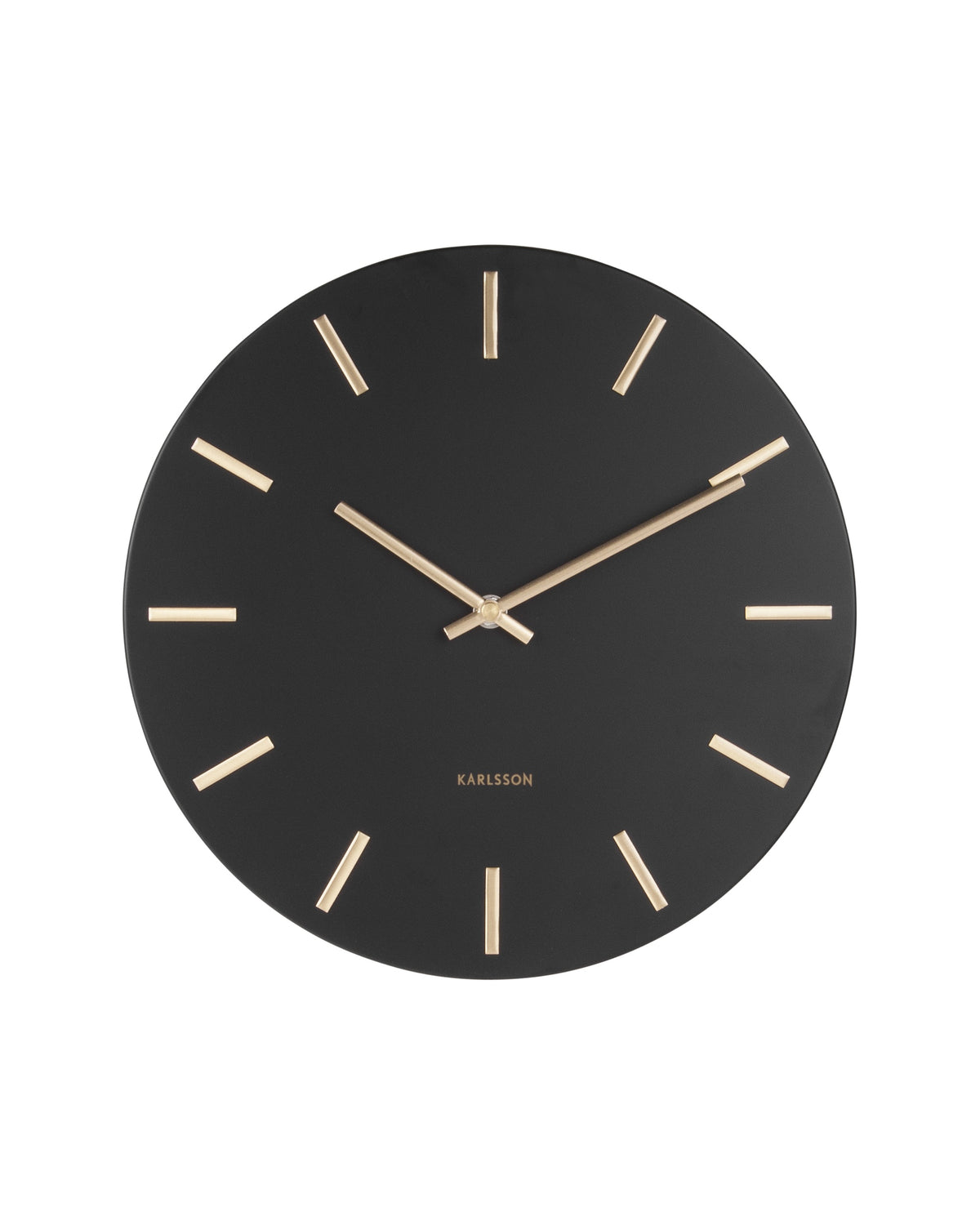 Karlsson wandklok Charm Small, zwart, vooraanzicht
