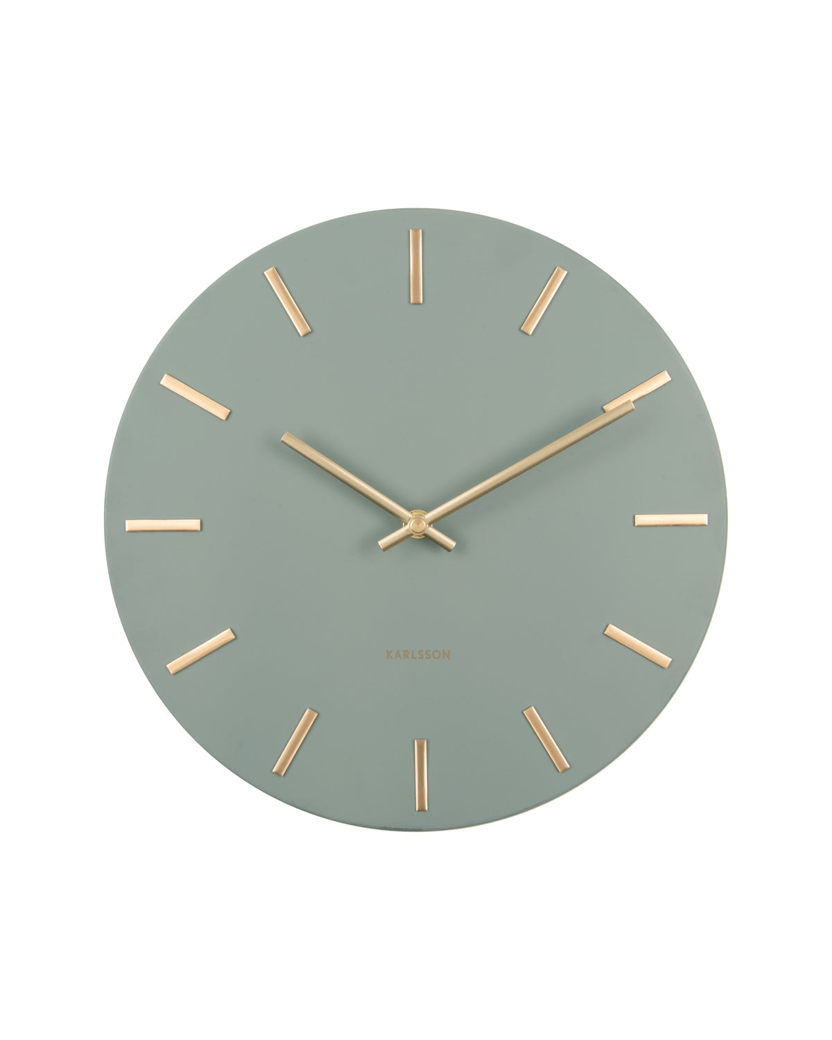 Karlsson wandklok Charm Small, groen, vooraanzicht