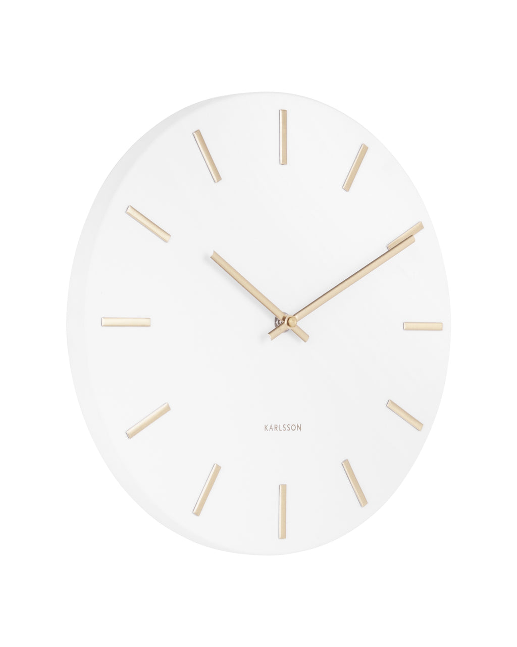 Karlsson wandklok Charm Small, wit, schuin aanzicht