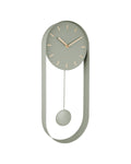 Karlsson wandklok Pendulum Charm, staal jungle groen, schuin vooraanzicht