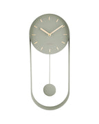 Karlsson wandklok Pendulum Charm, staal jungle groen, vooraanzicht