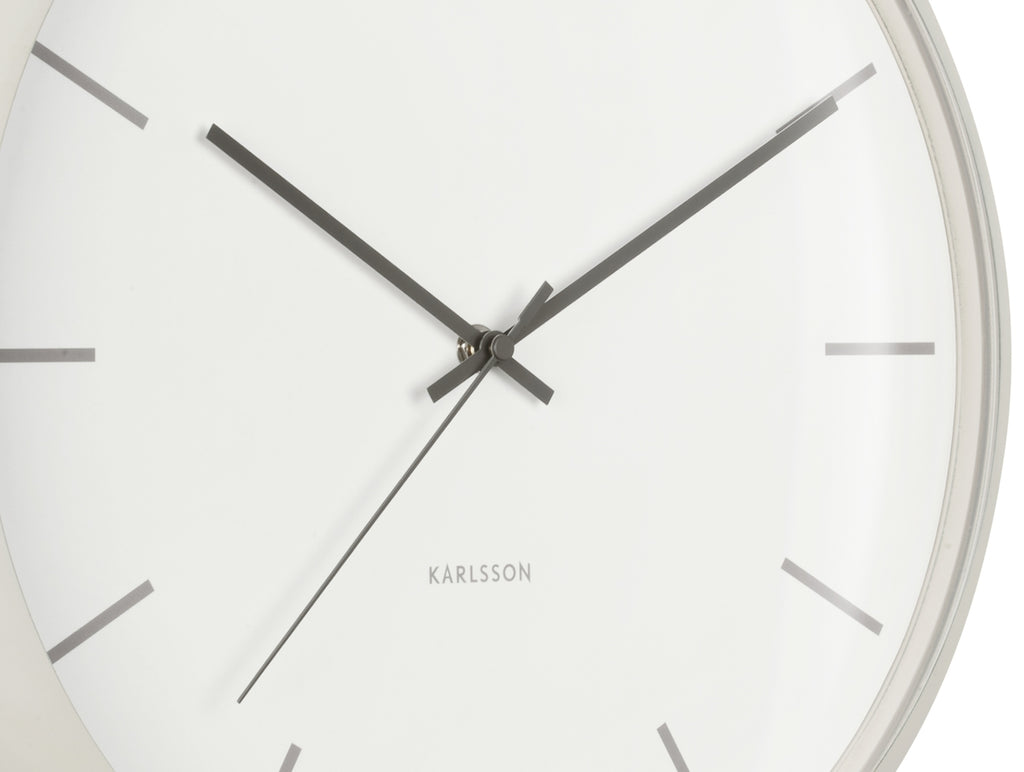 Karlsson wandklok Nirvana Globe, warm grijs, detail