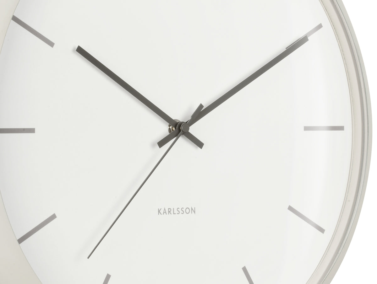 Karlsson wandklok Nirvana Globe, warm grijs, detail