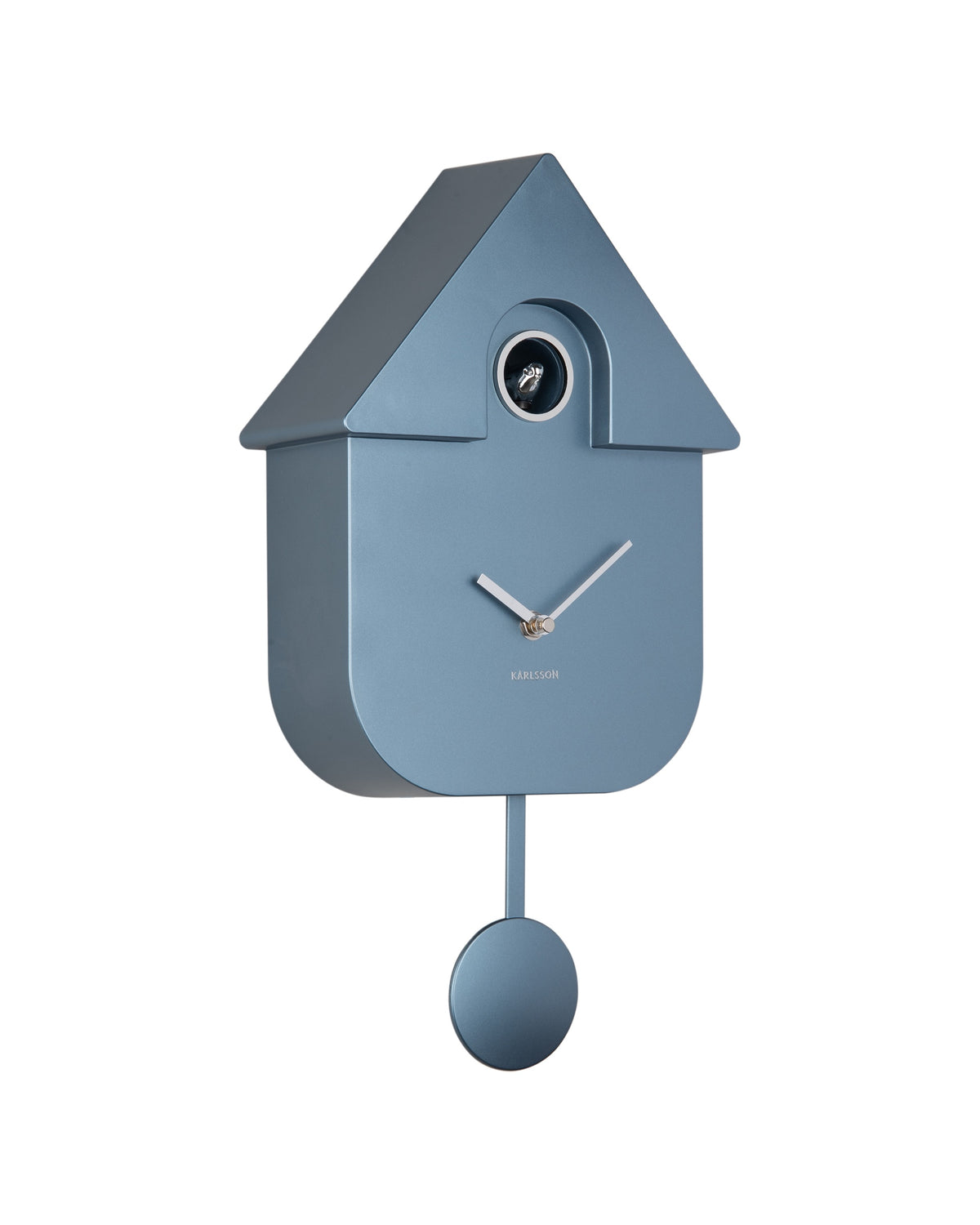 Karlsson koekoeksklok Modern Cuckoo, donkerblauw abs metallic, vooraanzicht