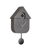Karlsson koekoeksklok Modern Cuckoo, donkergrijs abs metallic, vooraanzicht