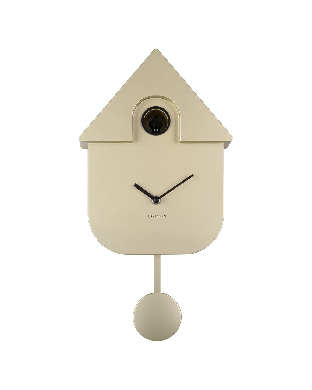 Karlsson koekoeksklok Modern Cuckoo, goud abs metallic, vooraanzicht
