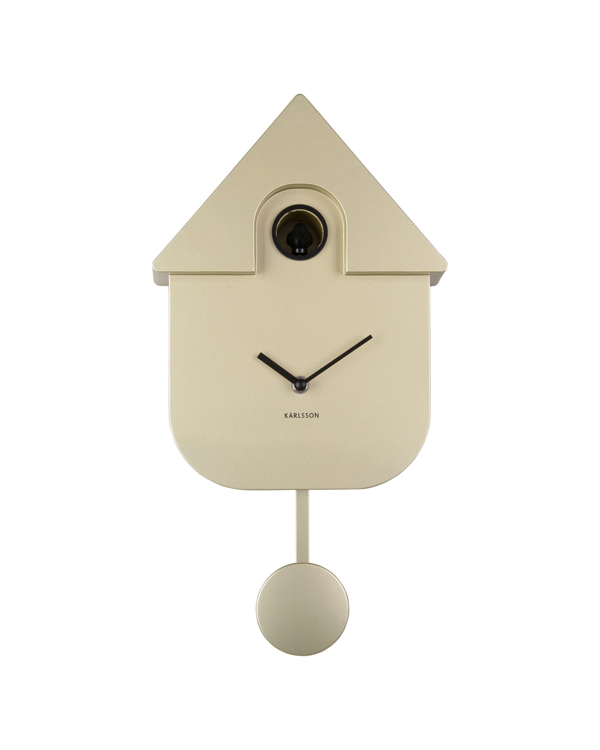 Karlsson koekoeksklok Modern Cuckoo, goud abs metallic, vooraanzicht