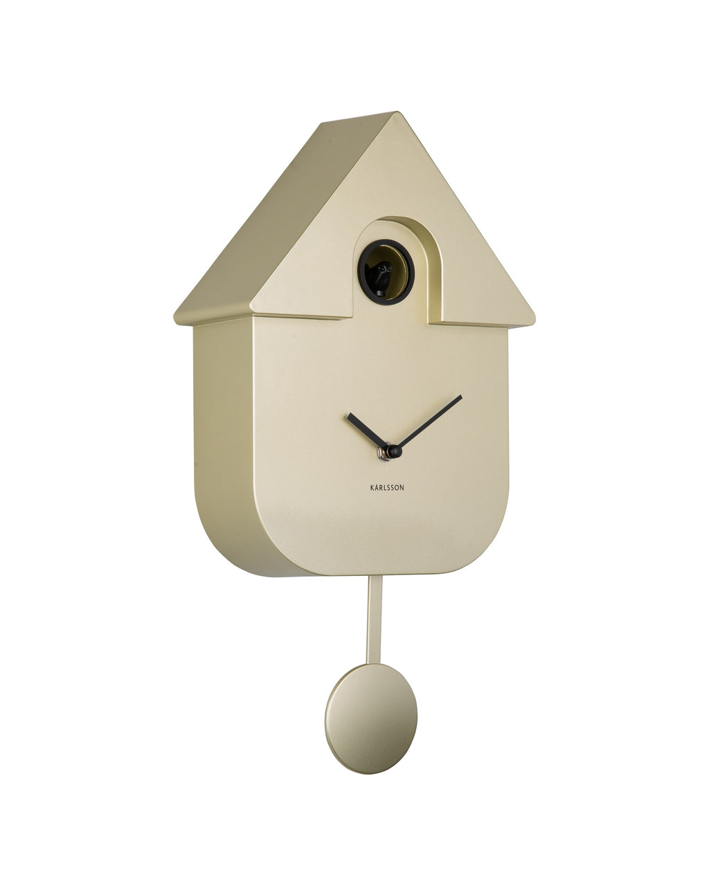 Karlsson koekoeksklok Modern Cuckoo, goud abs metallic, vooraanzicht